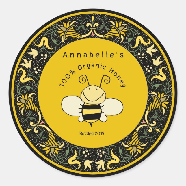 Adesivo Redondo Bebê-Mel-de-bico-vitoriano (Frente)