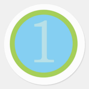 Adesivo Redondo Bebê Menino Primeiro Brilho