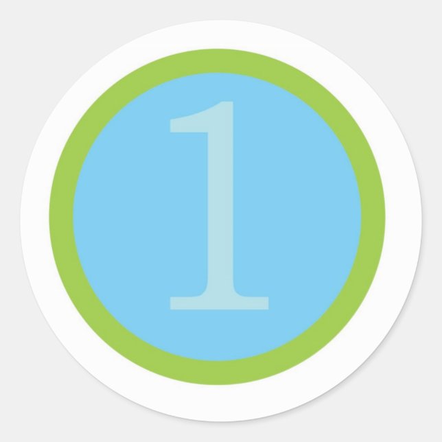 Adesivo Redondo Bebê Menino Primeiro Brilho (Frente)