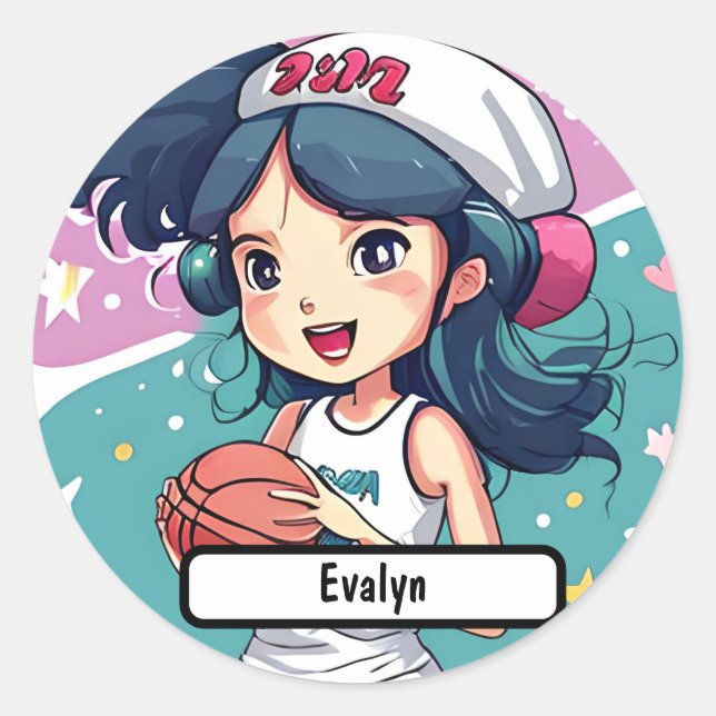 Adesivo Redondo Bebê Pequeno, Com Um Nome Personalizado! (Frente)