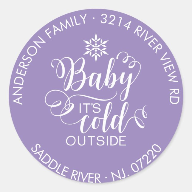 Adesivo Redondo Bebê redondo exclusivo É um endereço de devolução  (Frente)