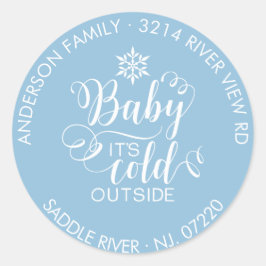 Adesivo Redondo Bebê redondo exclusivo É um endereço de devolução 