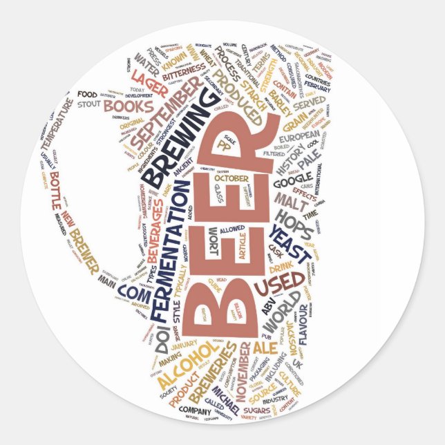 Adesivo Redondo Bebendo Oktoberfest (Frente)