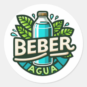 Adesivo Redondo Beber agua
