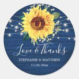 Adesivo Redondo Bebês de Marinho de girassol Luzes de respiração O