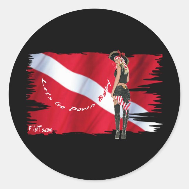 Adesivo Redondo Bebês quentes em Bikini (Frente)