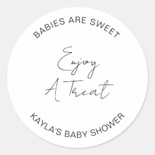Adesivo Redondo Bebês São Doces Aproveite Um Tratamento Celebrando