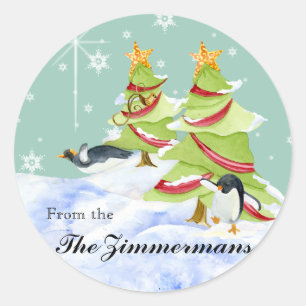 Adesivo Redondo Bebês-ursos-polares brancos e brilhantes na Estrel