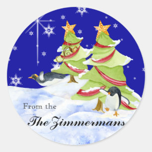 Adesivo Redondo Bebês-ursos-polares brancos e brilhantes na Estrel