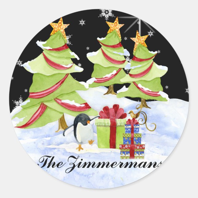 Adesivo Redondo Bebês-ursos-polares brancos e brilhantes na Estrel (Frente)