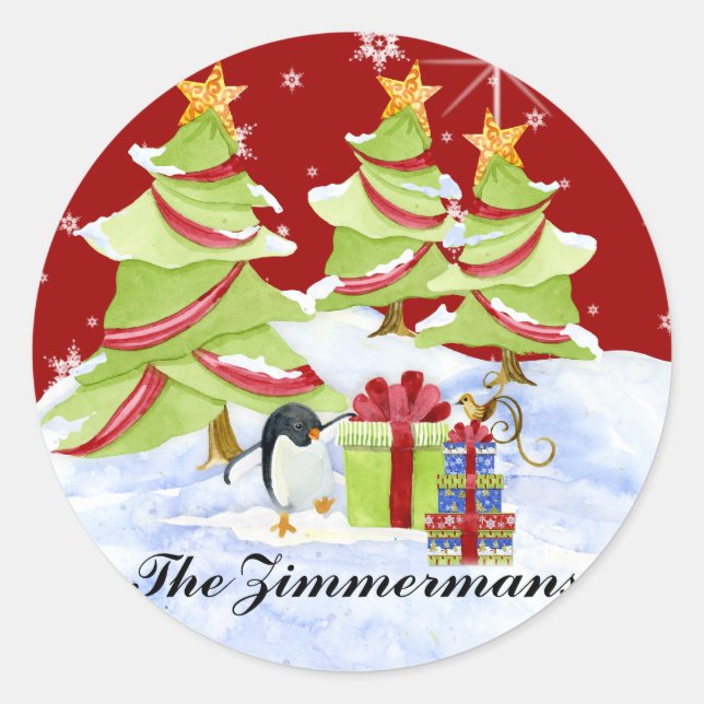 Adesivo Redondo Bebês-ursos-polares brancos e brilhantes na Estrel (Frente)