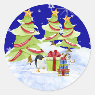 Adesivo Redondo Bebês-ursos-polares brancos e brilhantes na Estrel