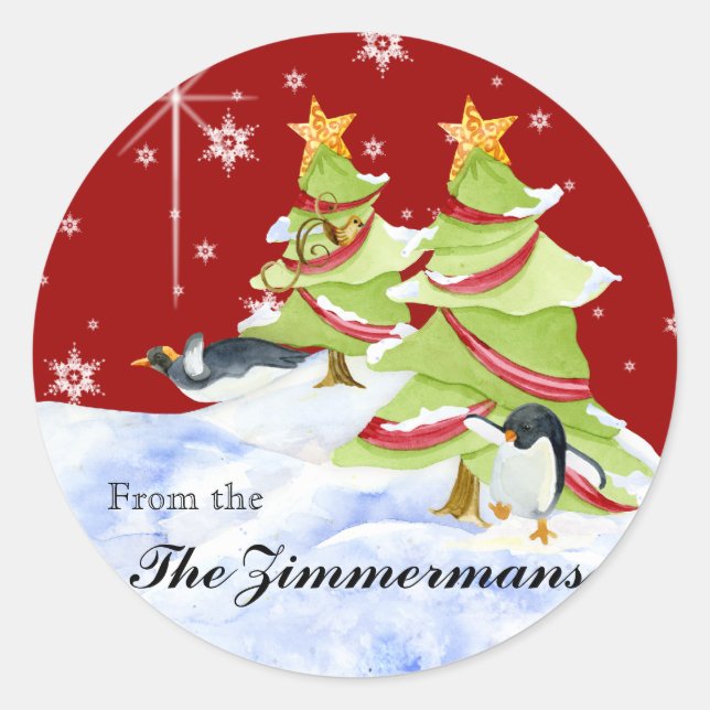 Adesivo Redondo Bebês-ursos-polares brancos e brilhantes na Estrel (Frente)