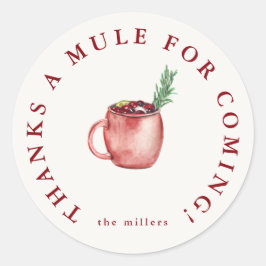 Adesivo Redondo Bebida Festiva Obrigado Sticker