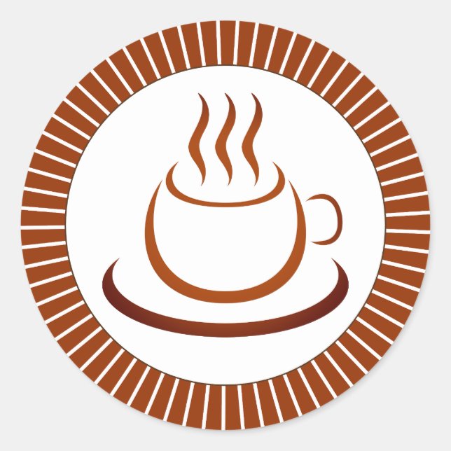 Adesivo Redondo Bebida Quente (Frente)