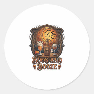Adesivo Redondo Bebidas Booze Halloween Caveira Garrafa Cerveja Vi