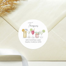 Bebidas Simples Cocktail Endereço de Devolução de 