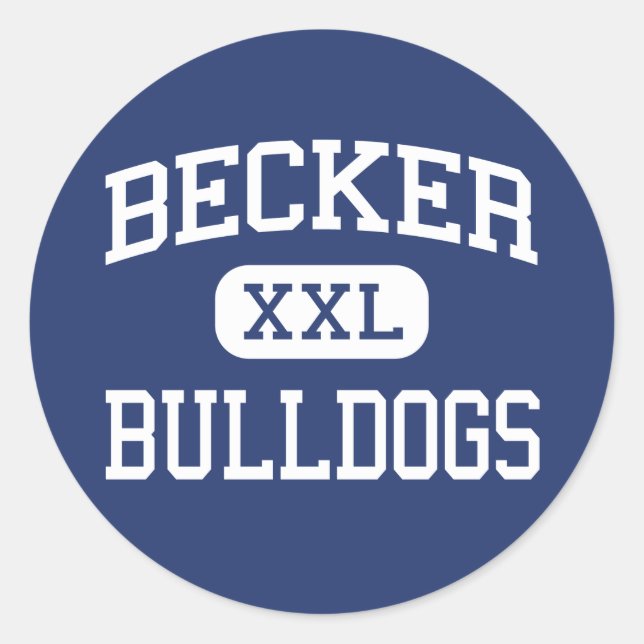 Adesivo Redondo Becker - Bulldog - Segundo grau - Becker Minnesota (Frente)