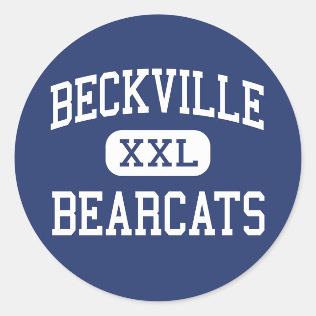 Adesivo Redondo Beckville - Bearcats - High - Beckville Texas (Frente)