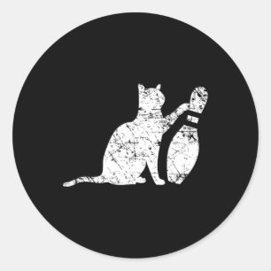 Adesivo Redondo Beco de Ornery Gi Boliche Dica de Gato na Funny Te