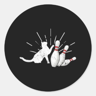 Adesivo Redondo Beco Gato Pinos Dicas Boliches engraçadas