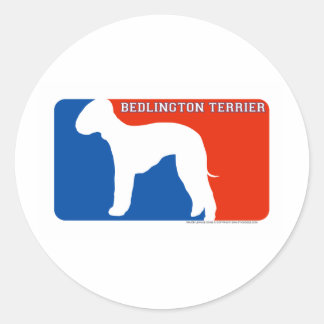 Adesivo Redondo Bedlington Terrier Major League Dog Sticker
