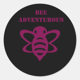 Adesivo Redondo Bee Adventrous Sticker