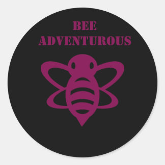 Adesivo Redondo Bee Adventrous Sticker