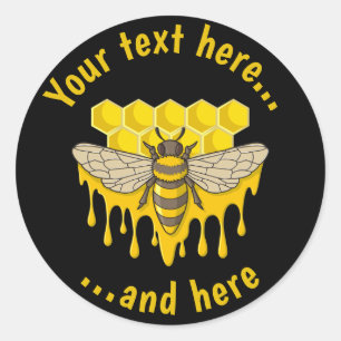 Adesivo Redondo Bee Hive Honey