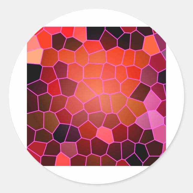 Adesivo Redondo Bee Hive Red (Frente)