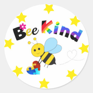 Adesivo Redondo Bee Kind