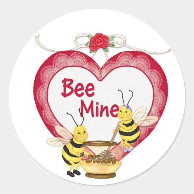 Adesivo Redondo Bee Mine Honey (Frente)