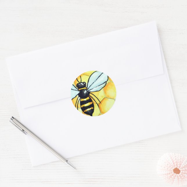 Adesivo Redondo Bee Sticker (Envelope)