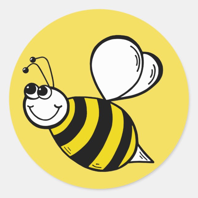 Adesivo Redondo Bee Sticker (Frente)