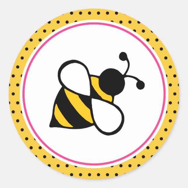 Adesivo Redondo Bee Stickers (Frente)