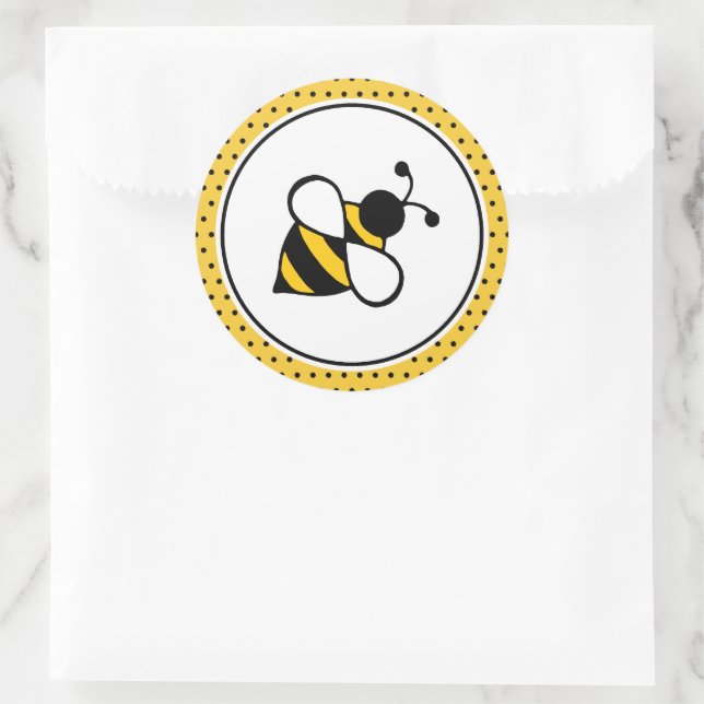 Adesivo Redondo Bee Stickers (Bolsa)