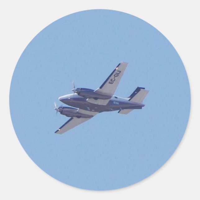 Adesivo Redondo Beech B90 King Air (Frente)