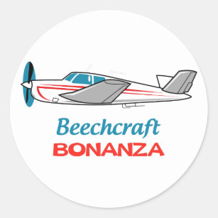 Adesivo Redondo Beechcraft Bonanza