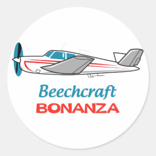 Adesivo Redondo Beechcraft Bonanza