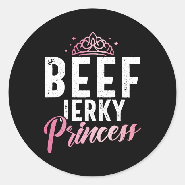 Adesivo Redondo Beef Jerky Princess (Frente)