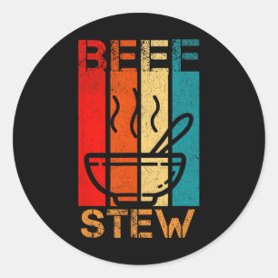 Adesivo Redondo Beef Stew Lover Family Janta o Natal de Ação de Gr