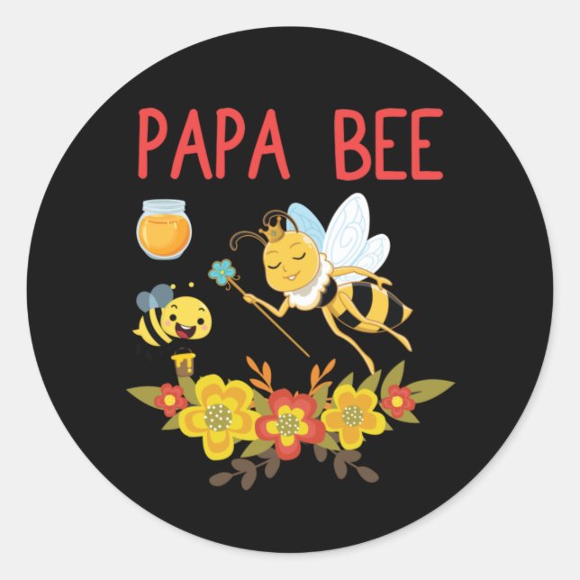Adesivo Redondo Beekeeper Art Papa Bee 2 (Frente)