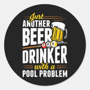 Adesivo Redondo Beer Beer Snooker Com Reprodutor De Piscina Com Pr