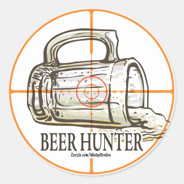 Adesivo Redondo Beer Hunter (Frente)
