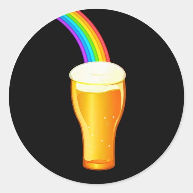 Adesivo Redondo Beer Rainbow (Frente)