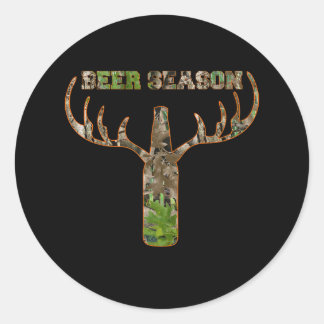 Adesivo Redondo Beer Season Hunter Gift Para Hunter