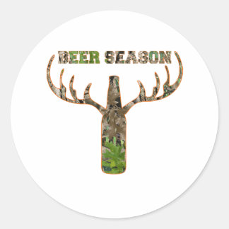 Adesivo Redondo Beer Season Hunter Gift Para Hunter