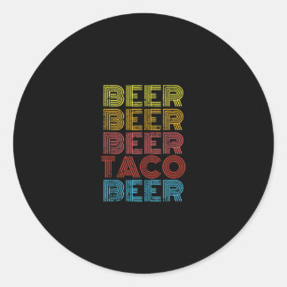 Adesivo Redondo Beer Taco Comida Dizendo Cinco Mexicanos Engraçado