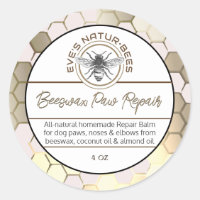 Beeswax Paw Repair Logo Apiary Logo Honeycomb
