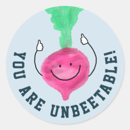 Adesivo Redondo Beet Pun Positivo - InBeetable